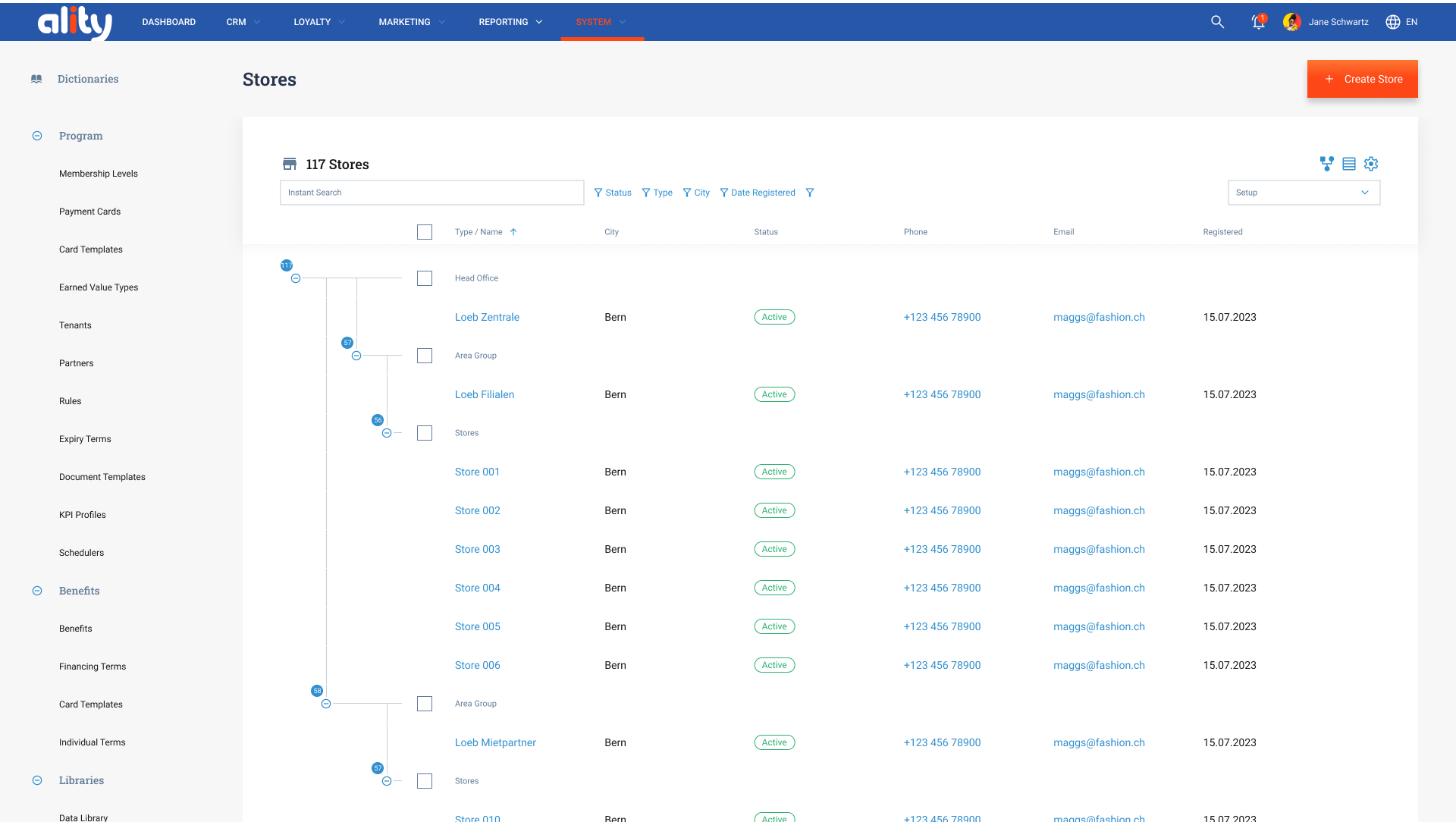 CRM customer record view